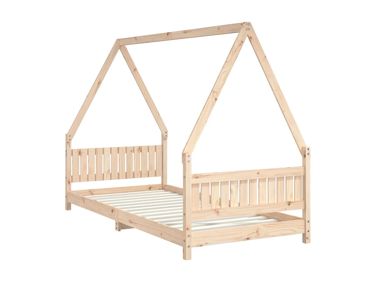 Cadre de lit pour enfants 90x200 bois de pin massif