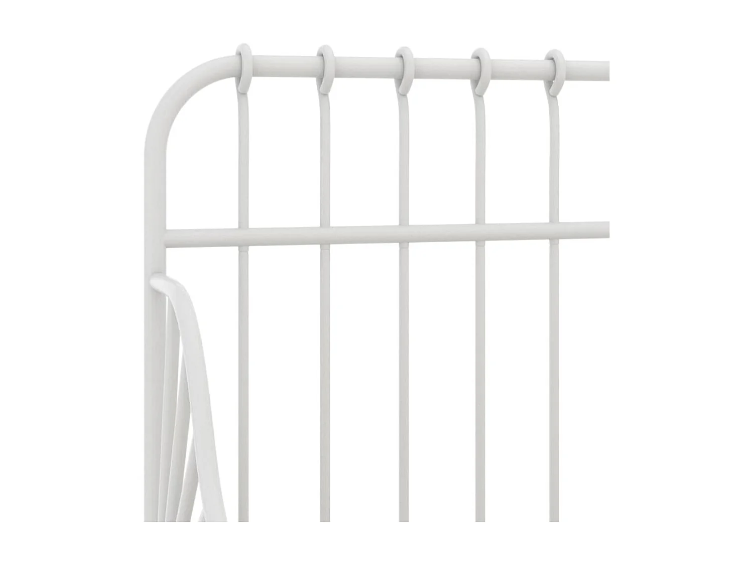 Bedframe verlengbaar metaal wit 80x130/200 cm