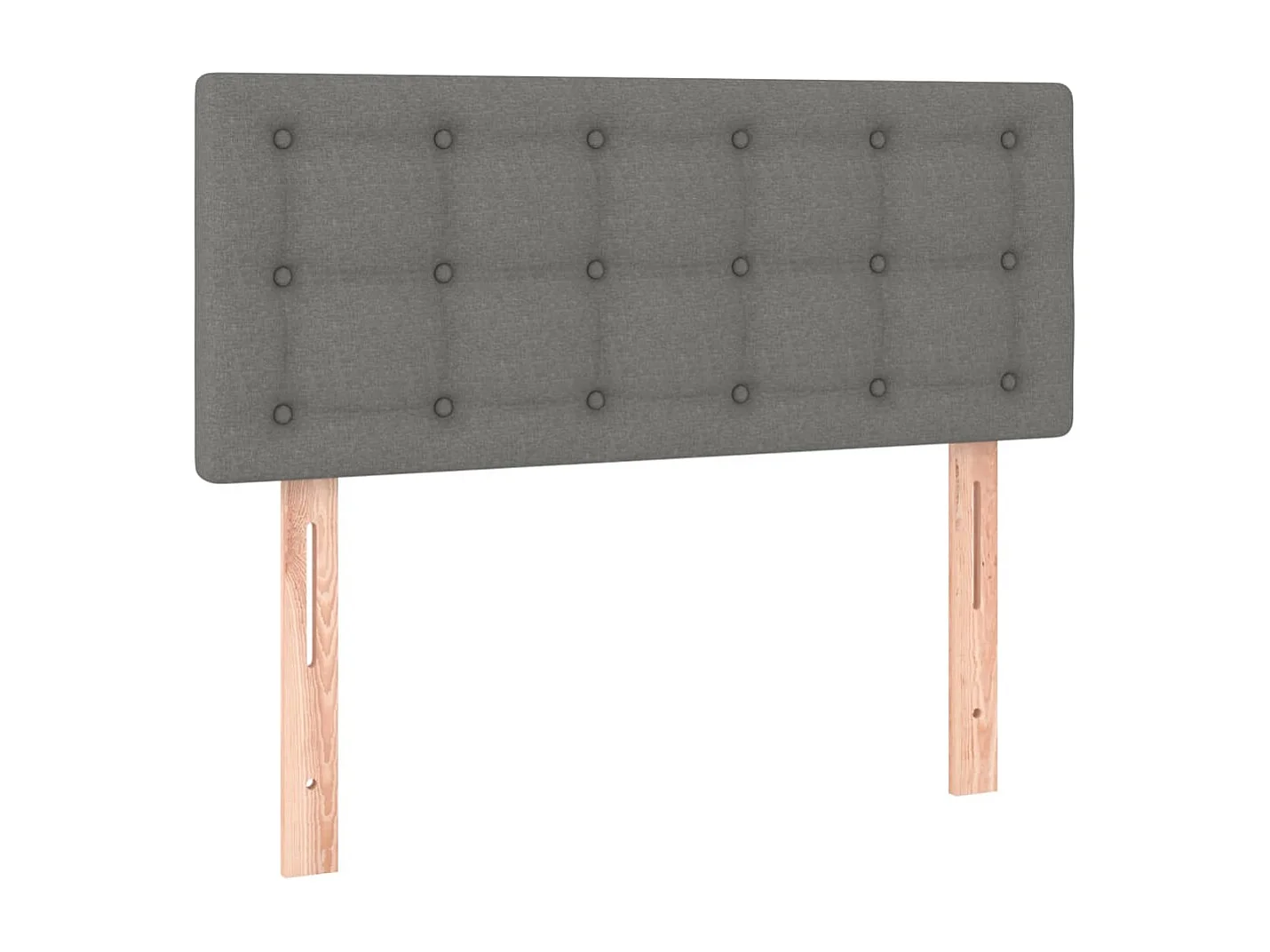 Lit à sommier tapissier avec matelas Gris foncé 100x200 Tissu 4