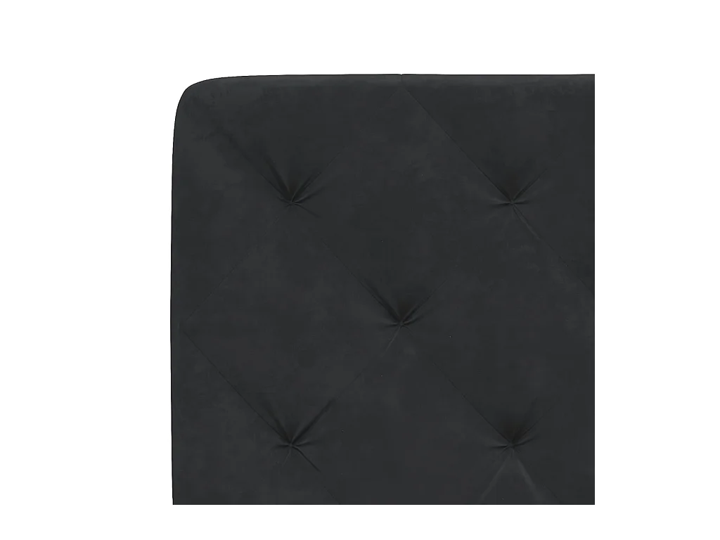 Cadre de lit avec tête de lit Noir 80x200 Velours