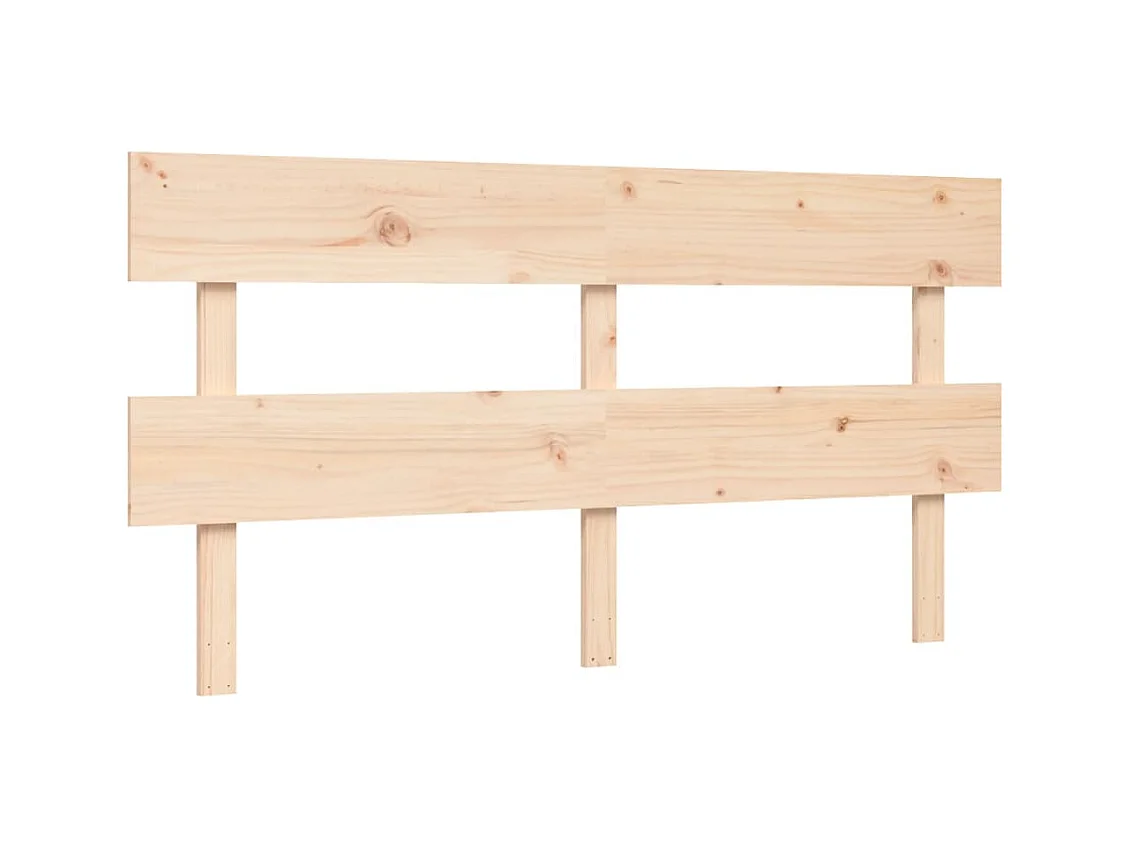 Bedframe met hoofdbord massief hout 160x200 cm