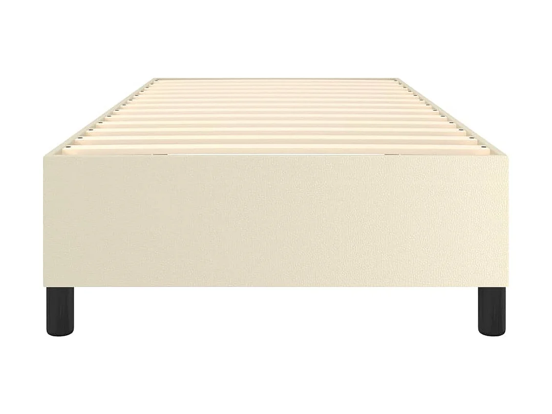Cadre de lit Crème 90x190 Similicuir