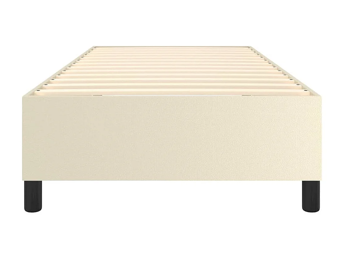 Cadre de lit Crème 90x190 Similicuir