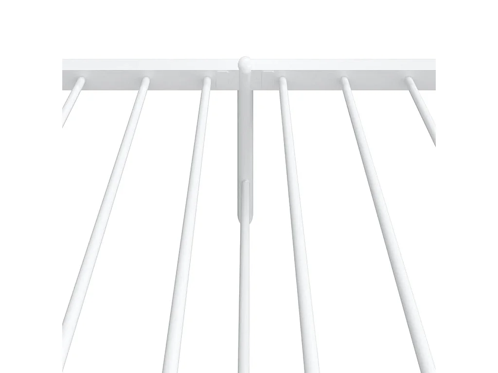 Cadre de lit métal avec tête de lit-pied de lit blanc 100x200