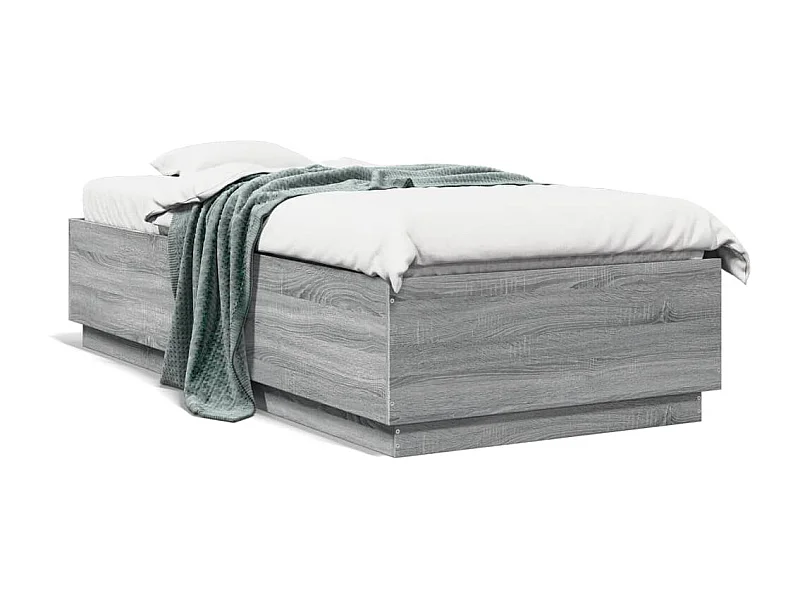 Cadre de lit sonoma gris 90x200 bois d'ingénierie