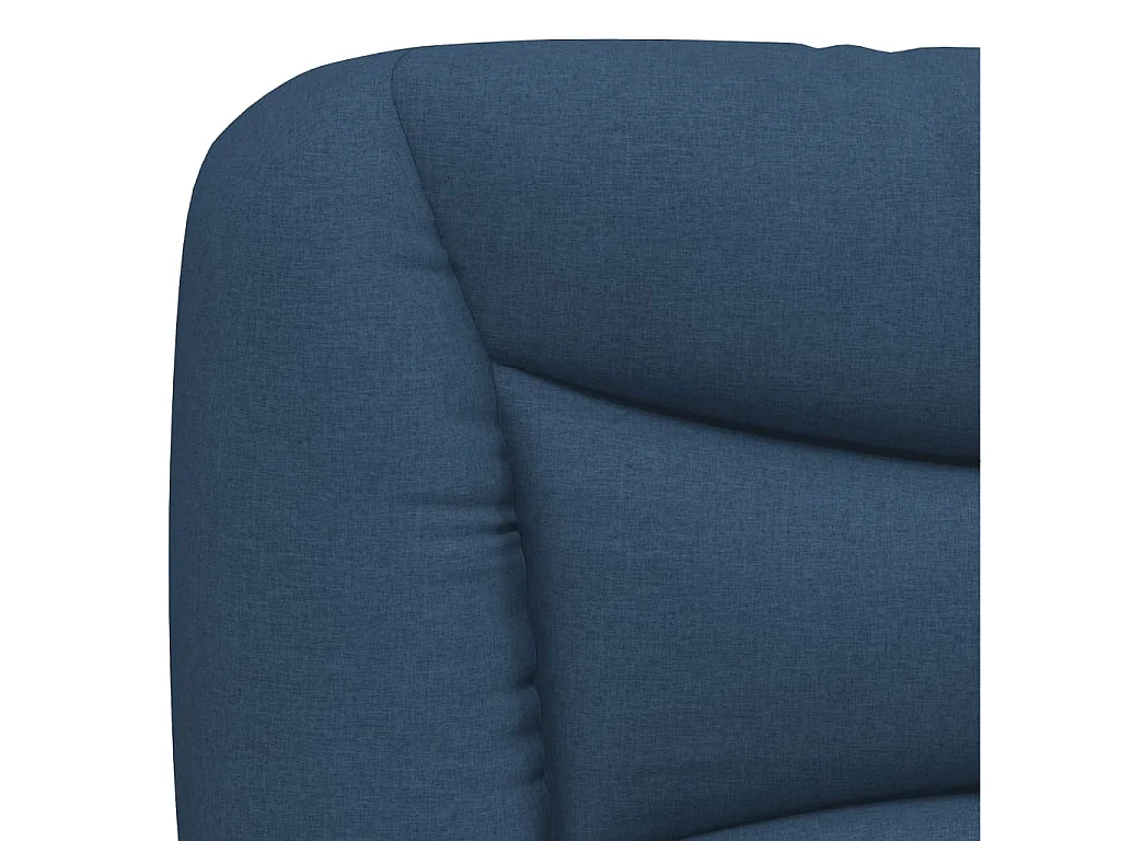 Cadre de lit avec tête de lit Bleu 140x190 Tissu