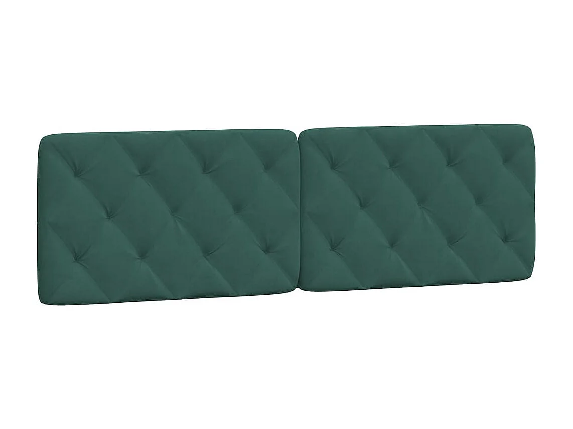 Lit avec matelas vert foncé 160x200 velours