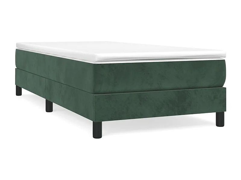 Sommier à lattes de lit et matelas Vert foncé 80x200 Velours