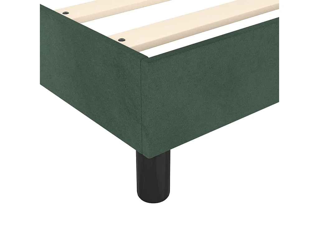 Sommier à lattes de lit et matelas Vert foncé 80x200 Velours