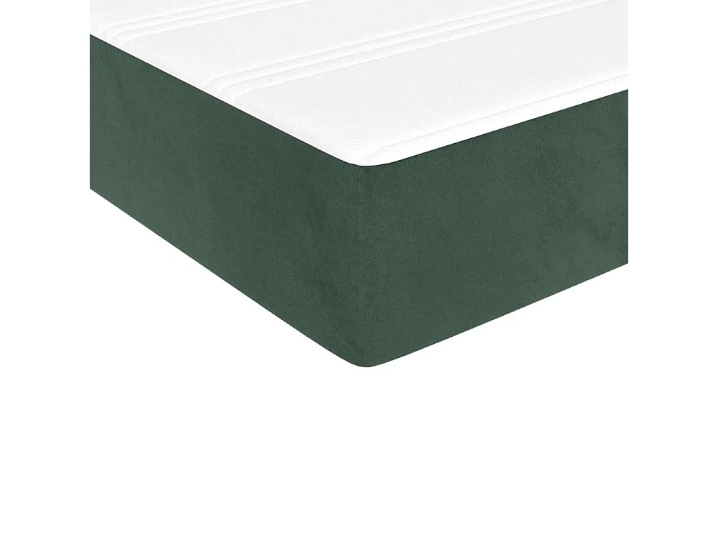 Sommier à lattes de lit et matelas Vert foncé 80x200 Velours