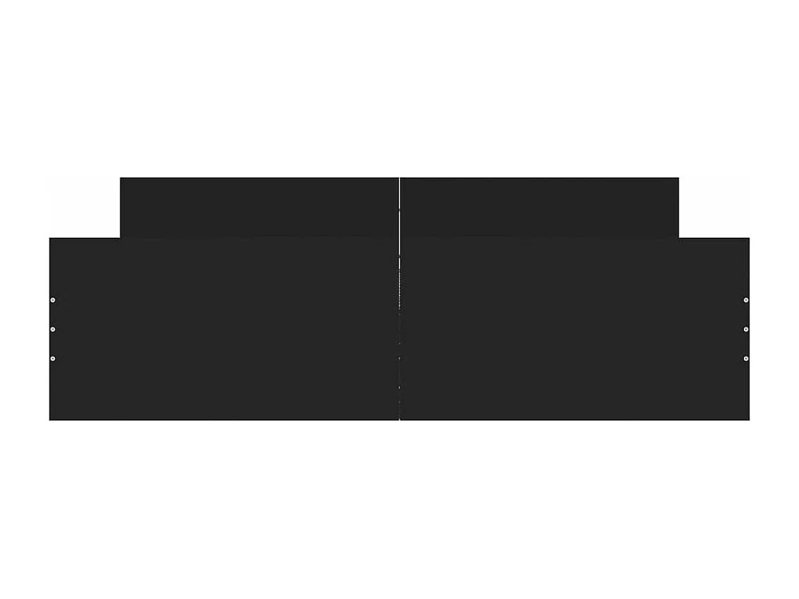 Cadre de lit avec tête de lit-pied de lit noir 150x200