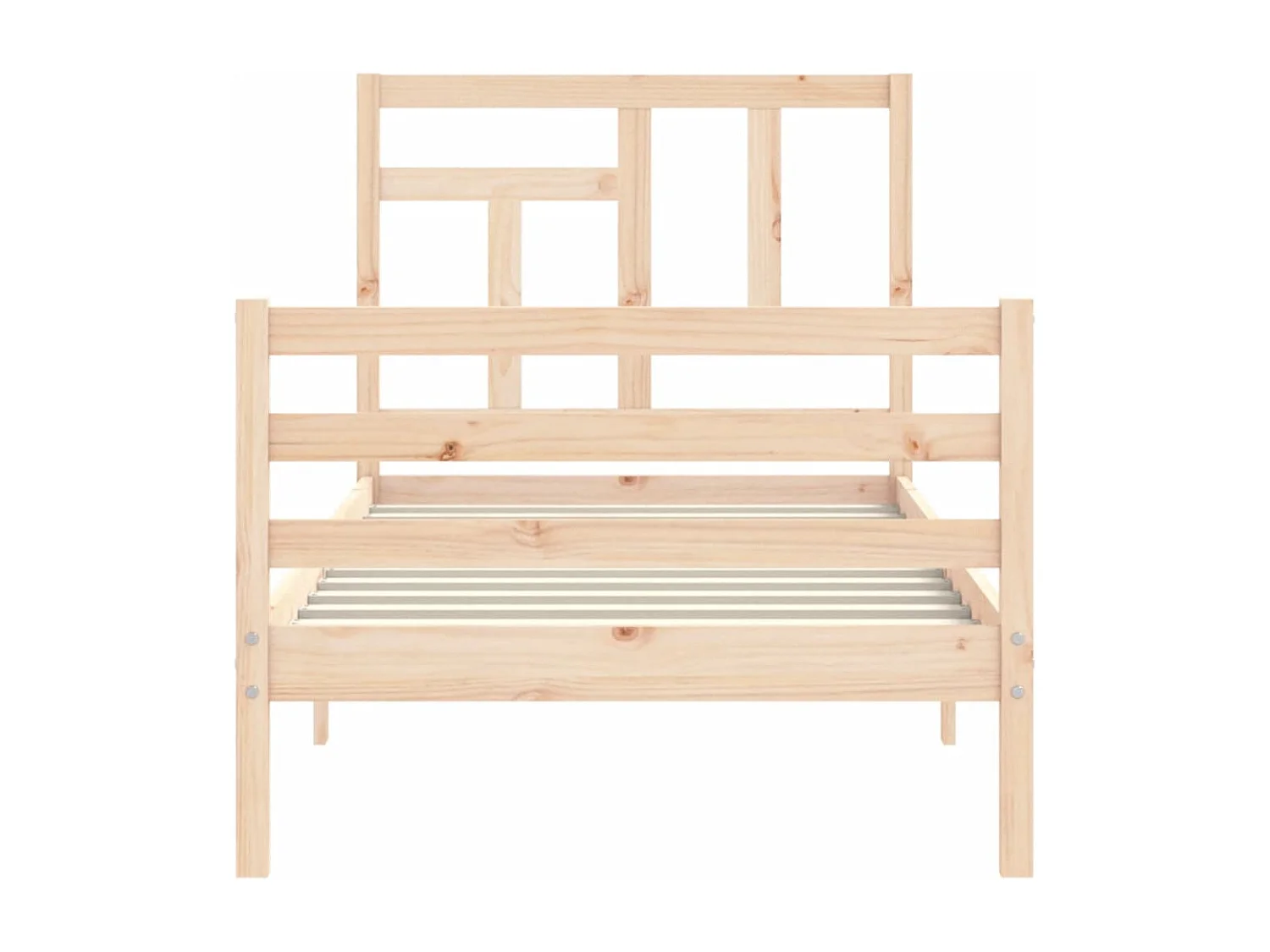 Cadre de lit avec tête de lit simple bois massif