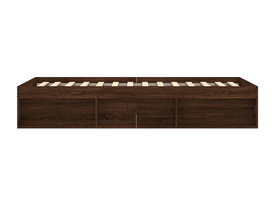 Cadre de lit chêne marron 100x200