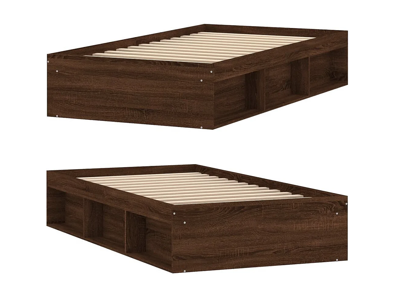 Cadre de lit chêne marron 100x200