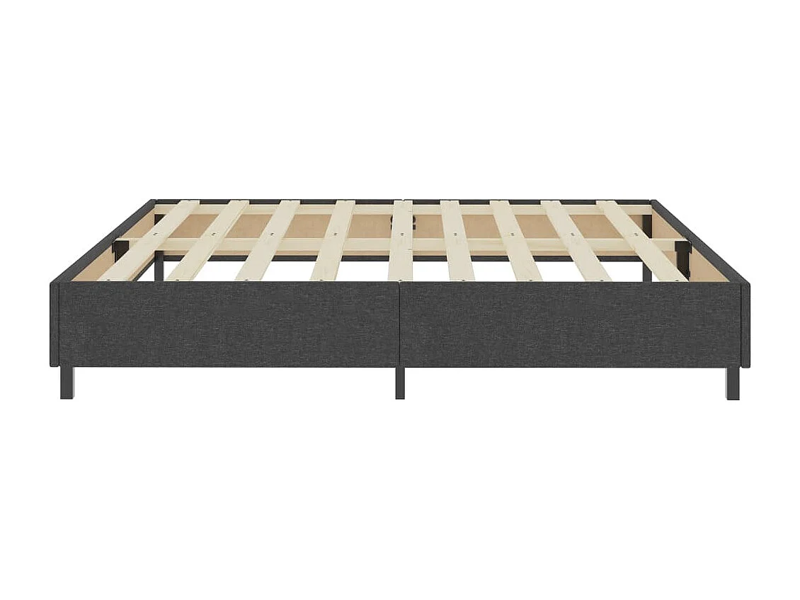 Sommier tapissier Gris foncé Tissu 200x200 2