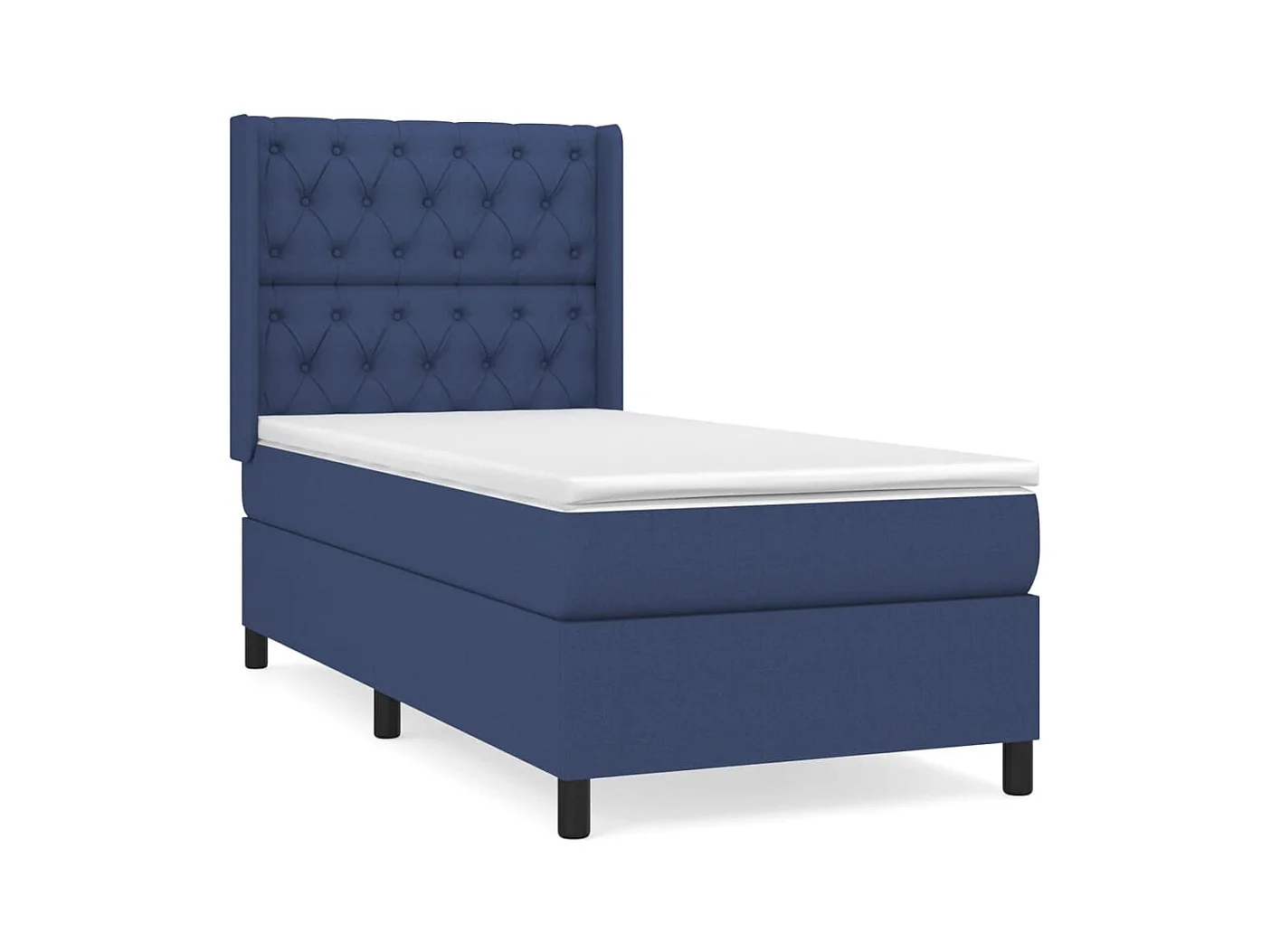 Sommier à lattes de lit avec matelas Bleu 80x200 Tissu