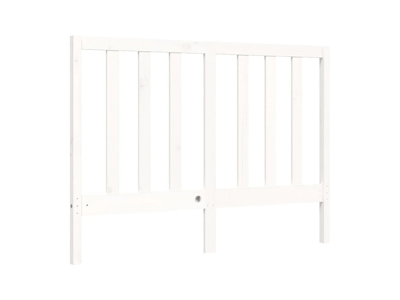 Cadre de lit avec tête de lit blanc 140x190 bois massif