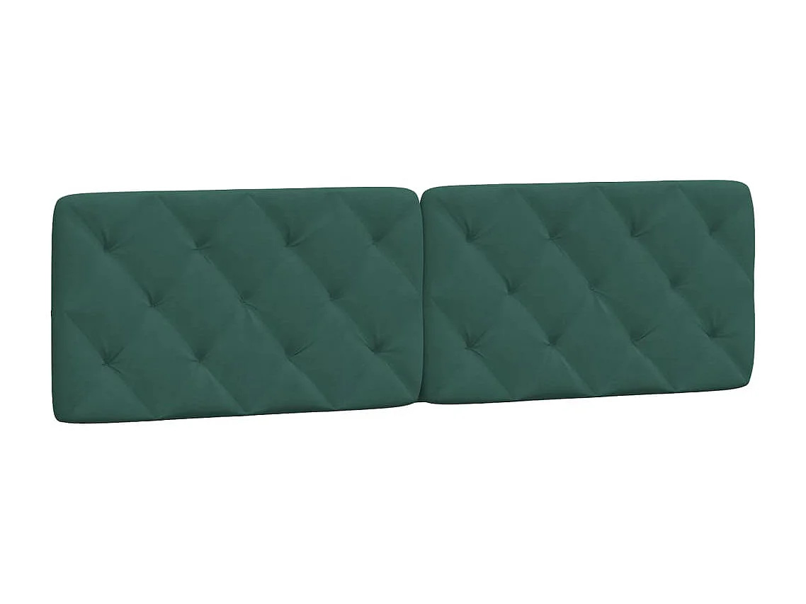 Cadre de lit avec lumières LED vert foncé 180x200 velours