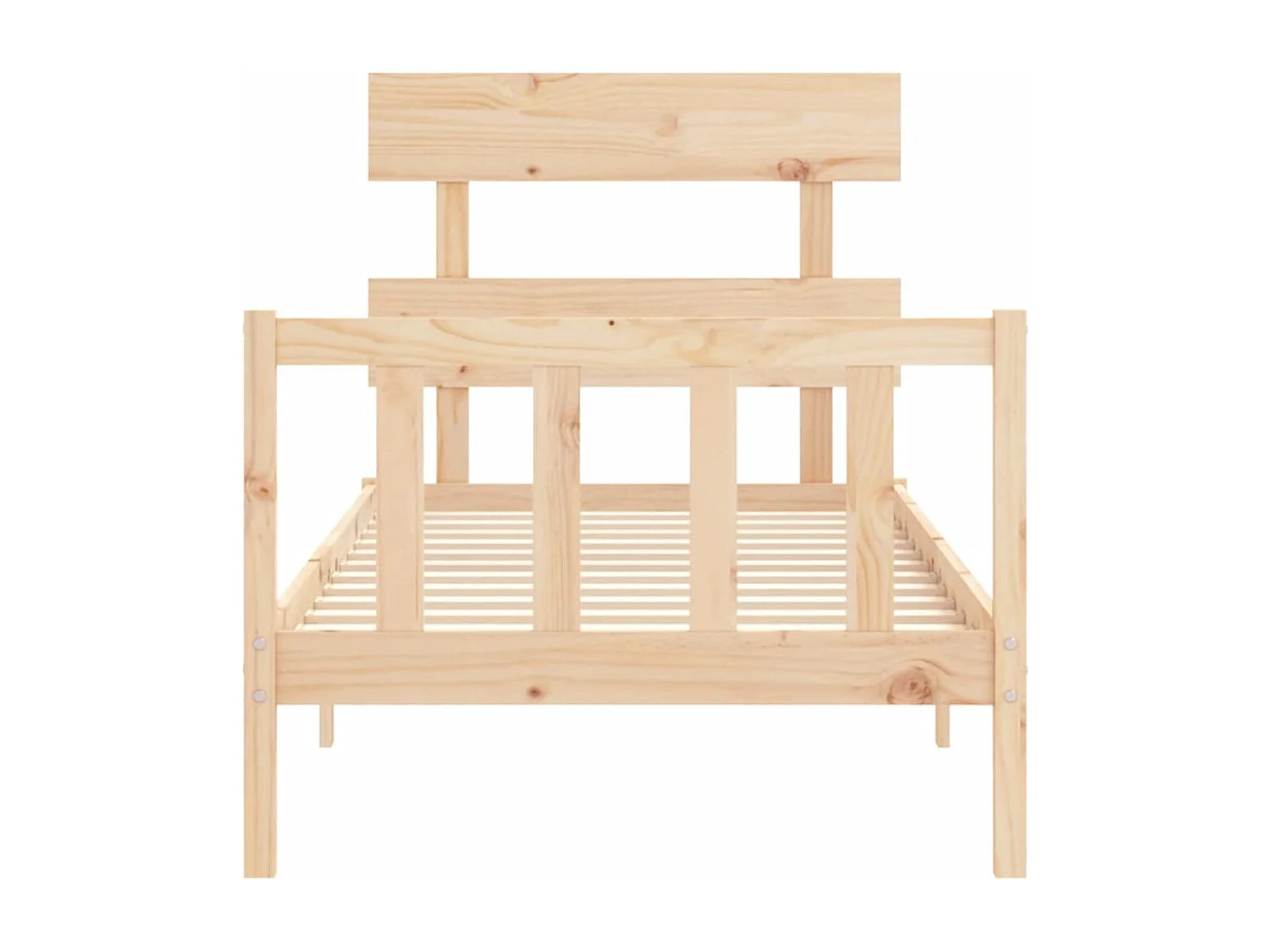 Cadre de lit avec tête de lit simple bois massif