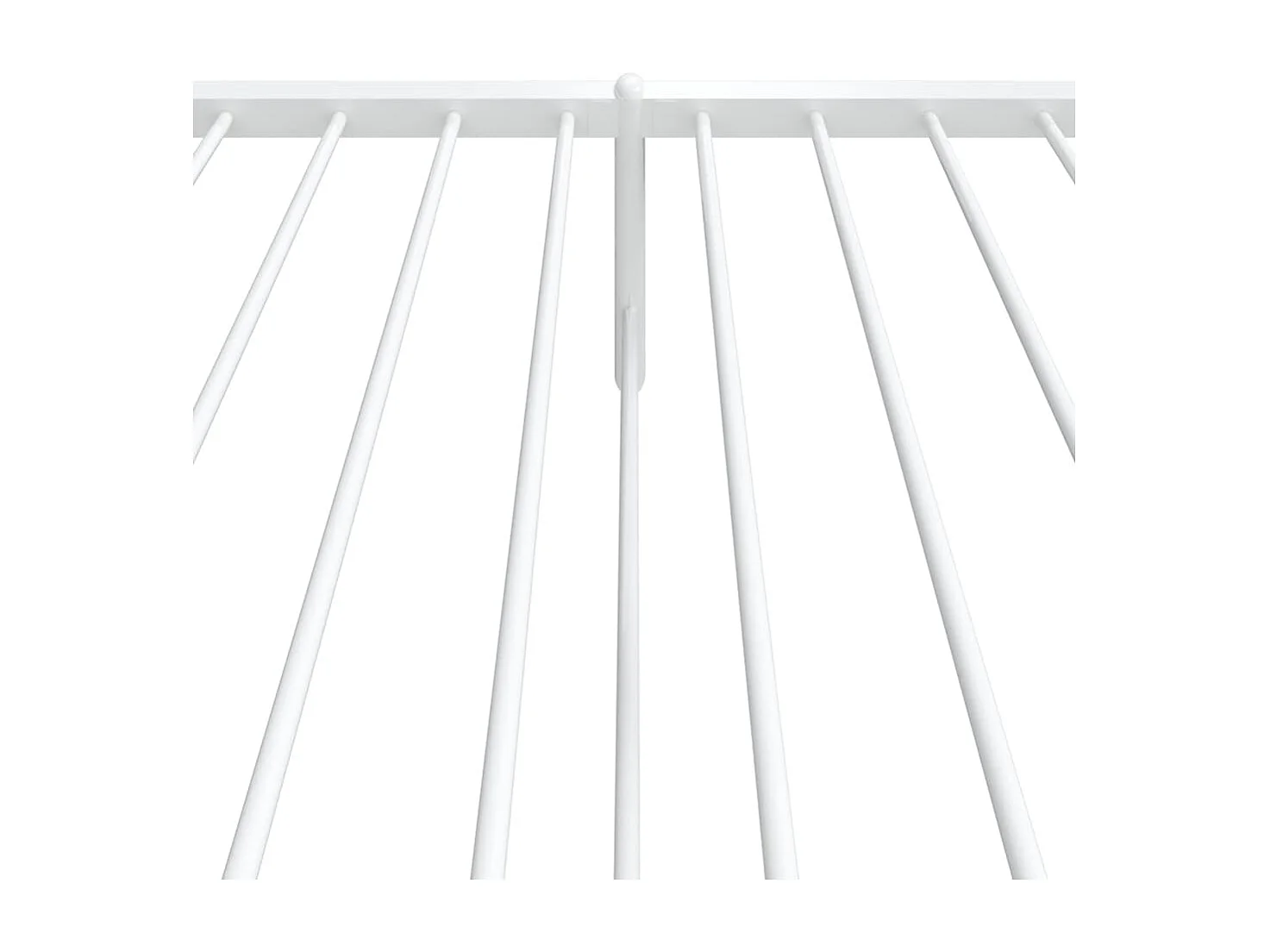 Cadre de lit métal avec tête de lit-pied de lit blanc 90x190