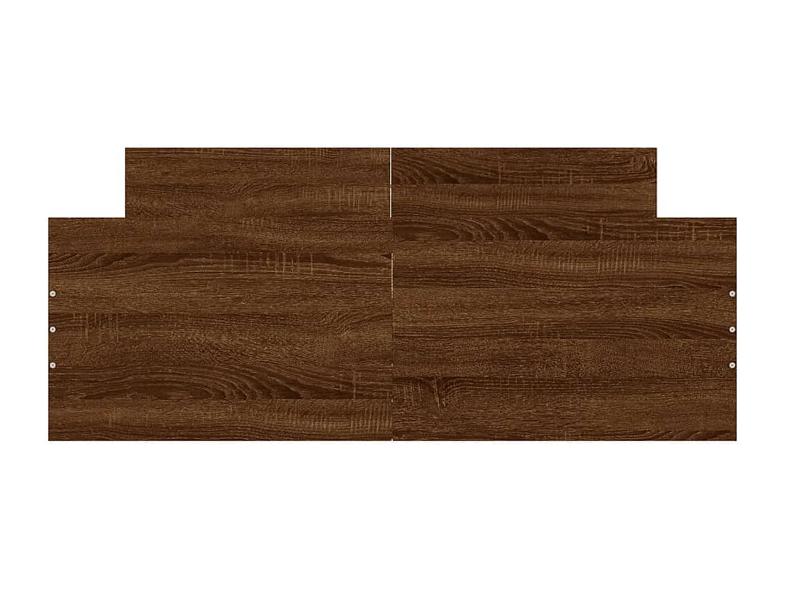 Cadre de lit tête de lit et pied de lit chêne marron 120x190