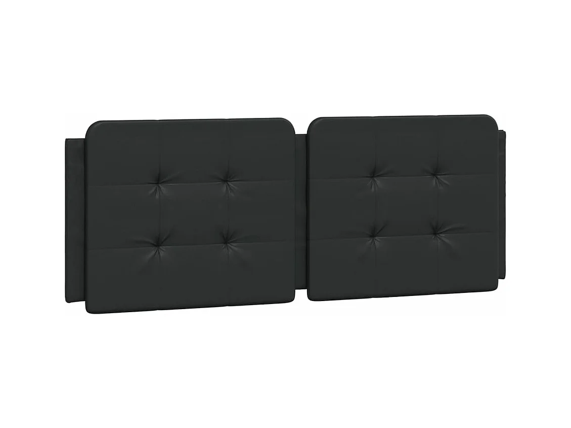 vidaXL Estructura de cama con luces LED cuero PE negro 140x200 cm