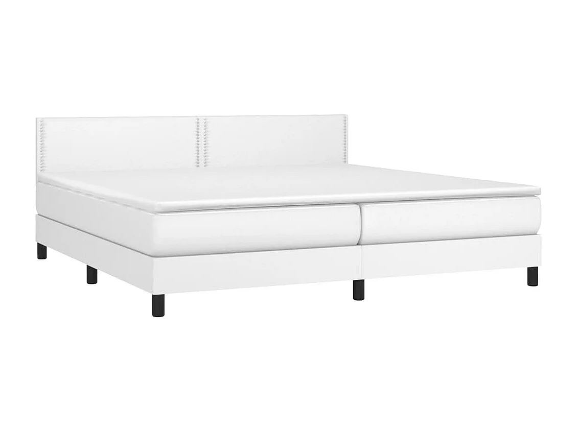 Sommier à lattes de lit avec matelas et LED Blanc 200x200
