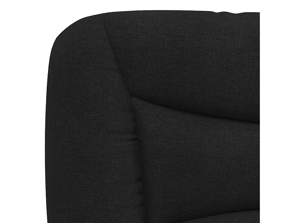 Cadre de lit avec tête de lit Noir 100x200 Tissu