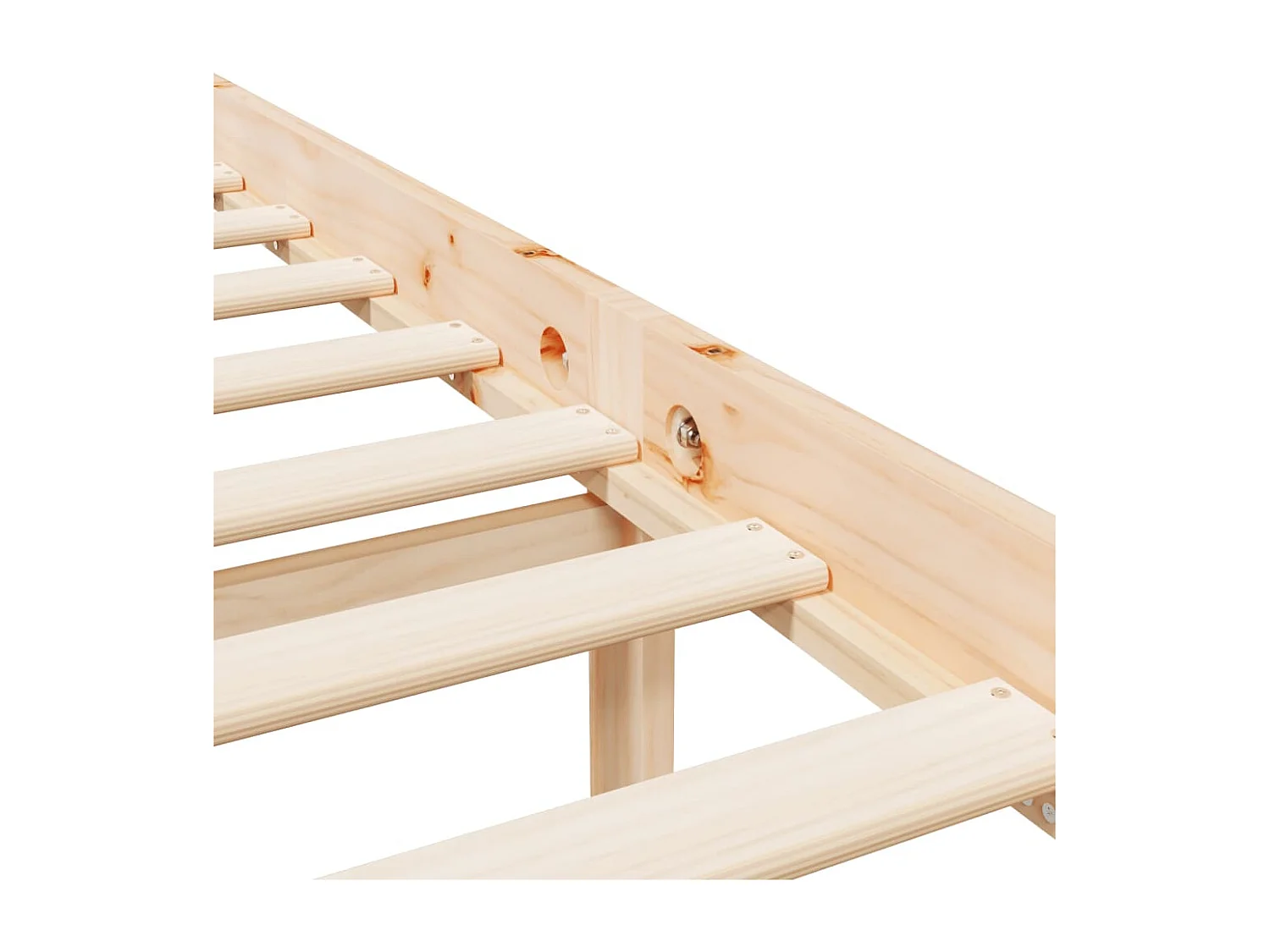 Lit pour personne âgée et tête de lit 140x190 bois massif