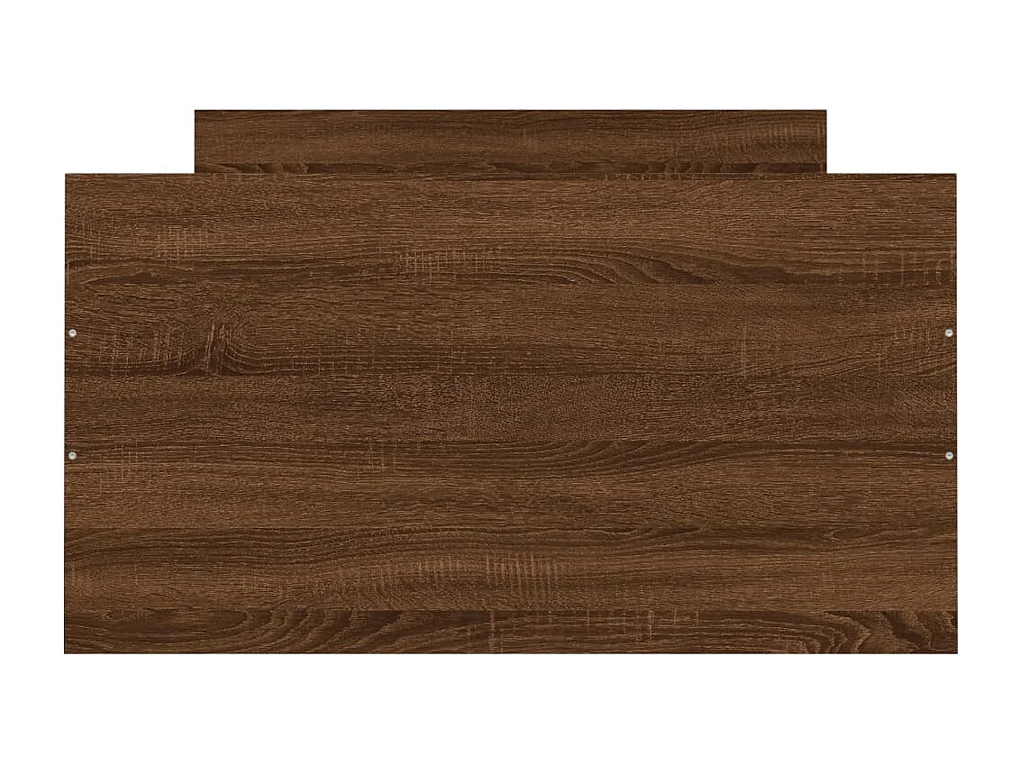 Cadre de lit tête de lit et pied de lit chêne marron 90x200