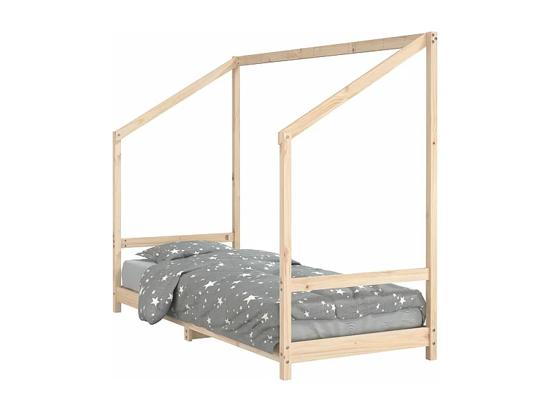 Cadre de lit pour enfants 80x200 bois de pin massif