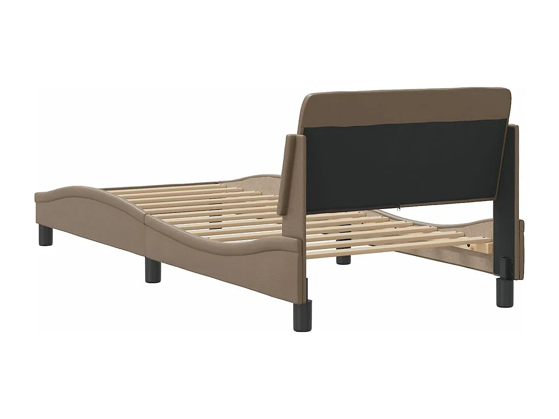 Cadre de lit avec tête de lit Cappuccino 80x200 Similicuir