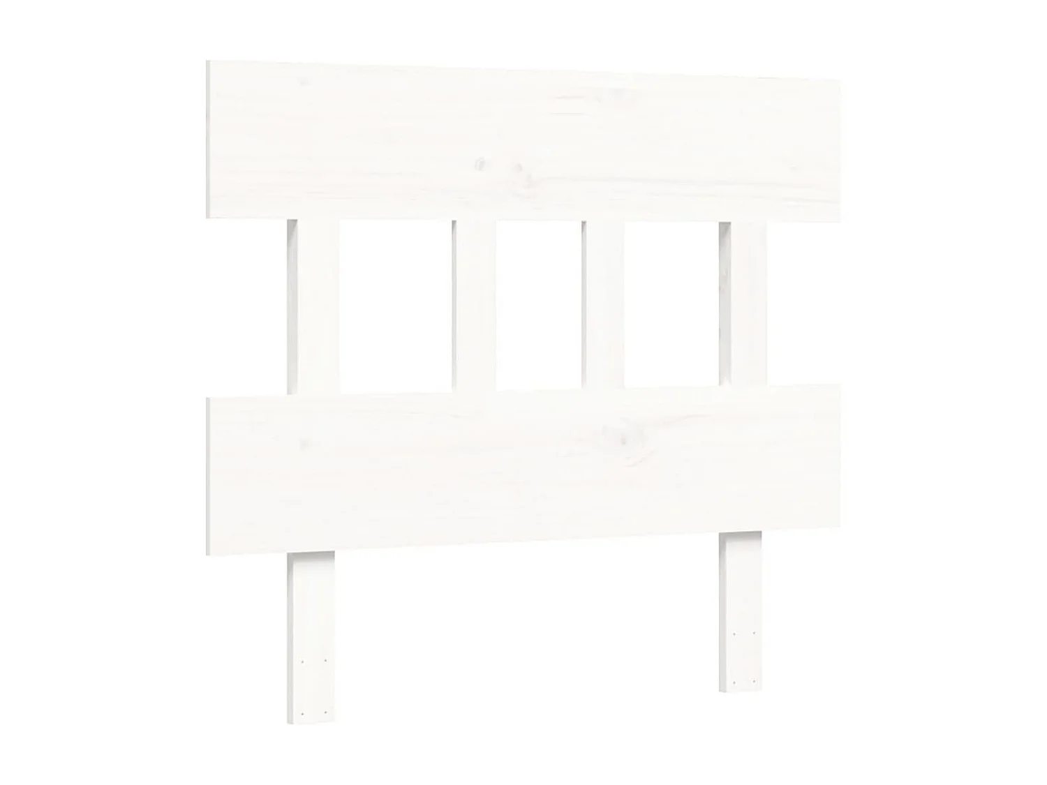 Cadre de lit avec tête de lit blanc simple bois massif