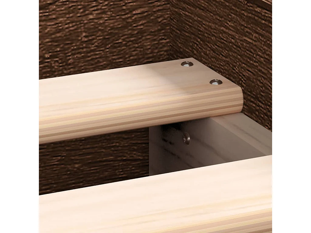 Cadre de lit chêne marron 90x190 bois d'ingénierie