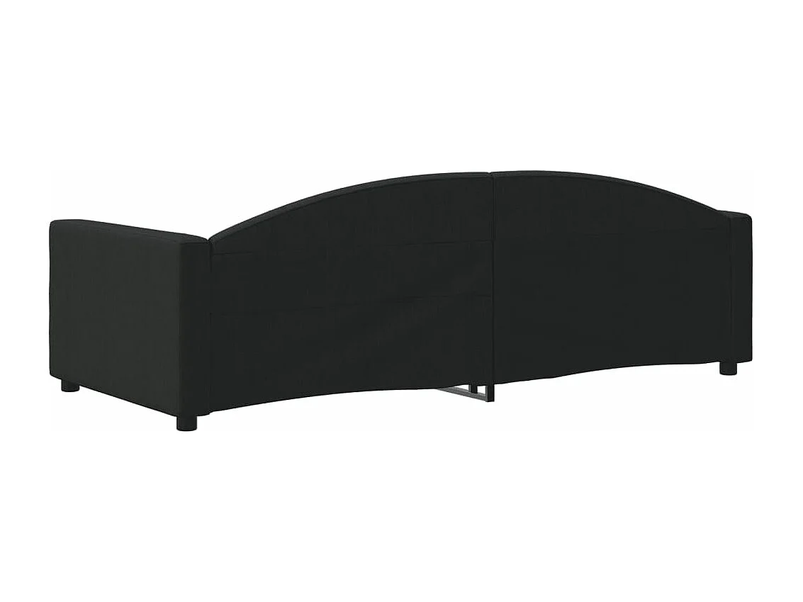 Lit de repos noir 90x200 tissu