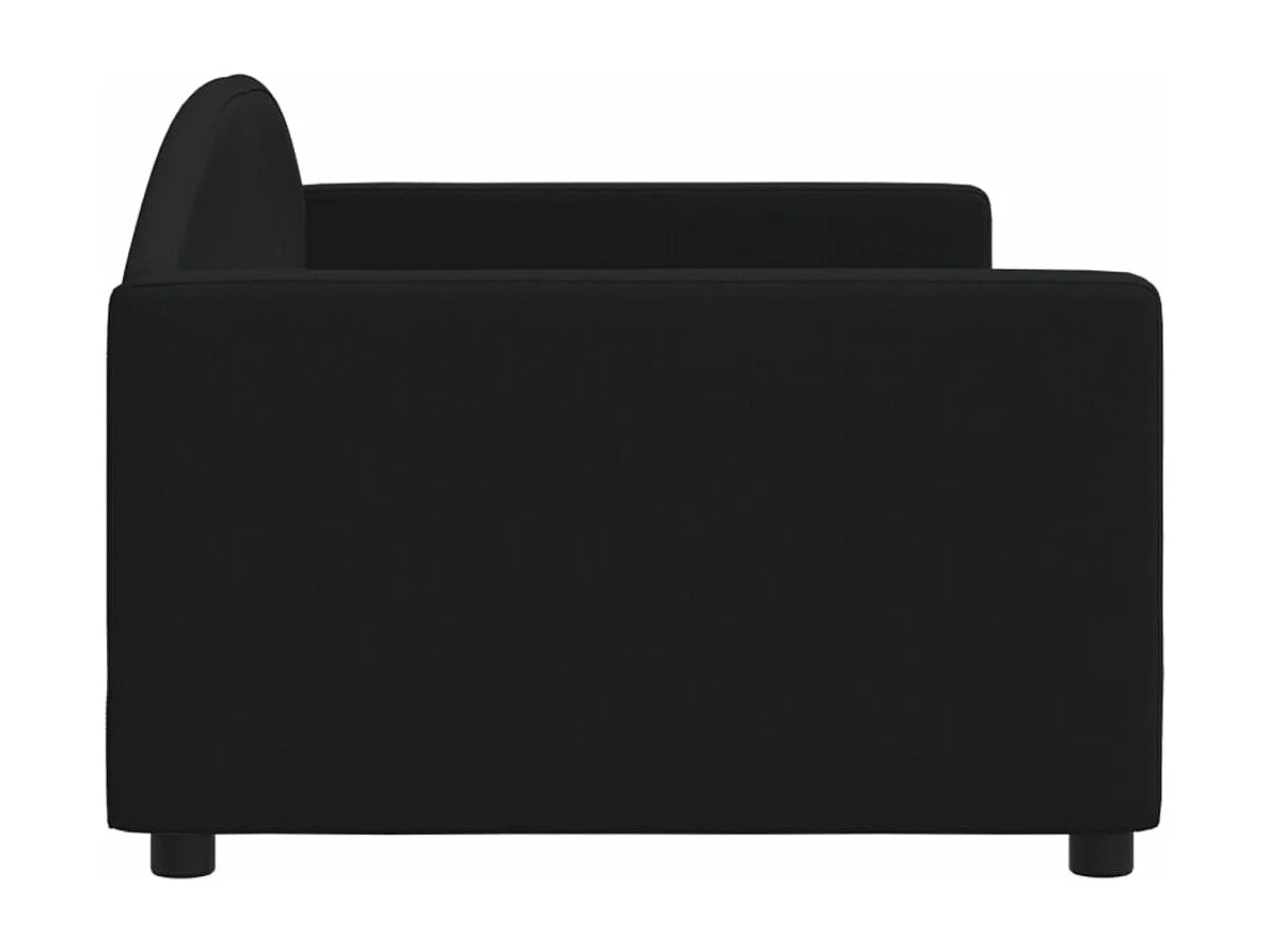 Lit de repos noir 90x200 tissu