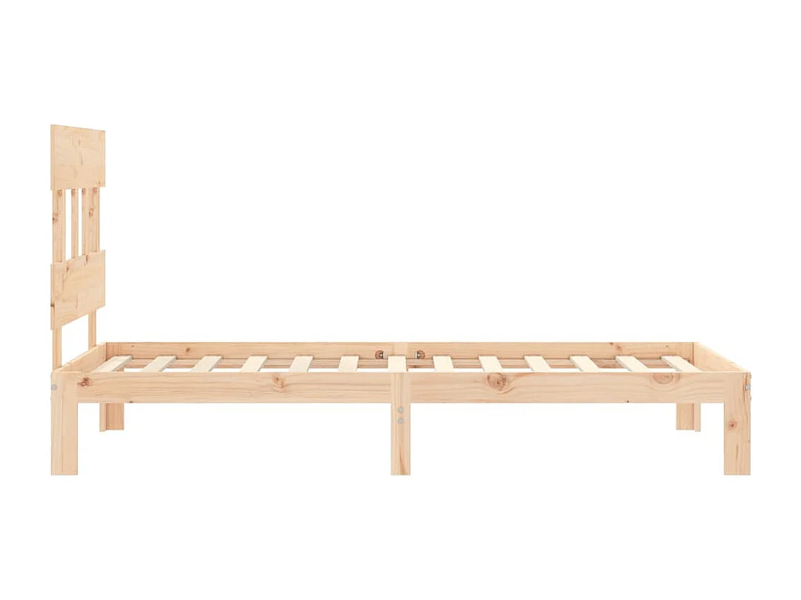 Cadre de lit avec tête de lit simple bois massif