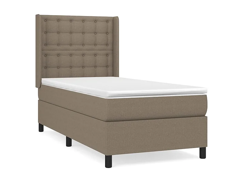 Sommier à lattes de lit avec matelas Taupe 90x190 Tissu