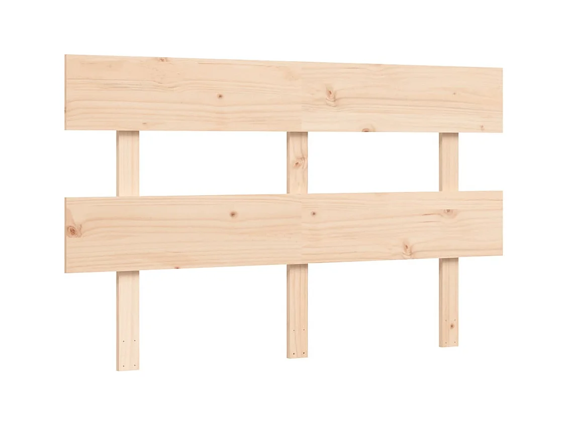 Bedframe met hoofdbord massief hout 140x190 cm