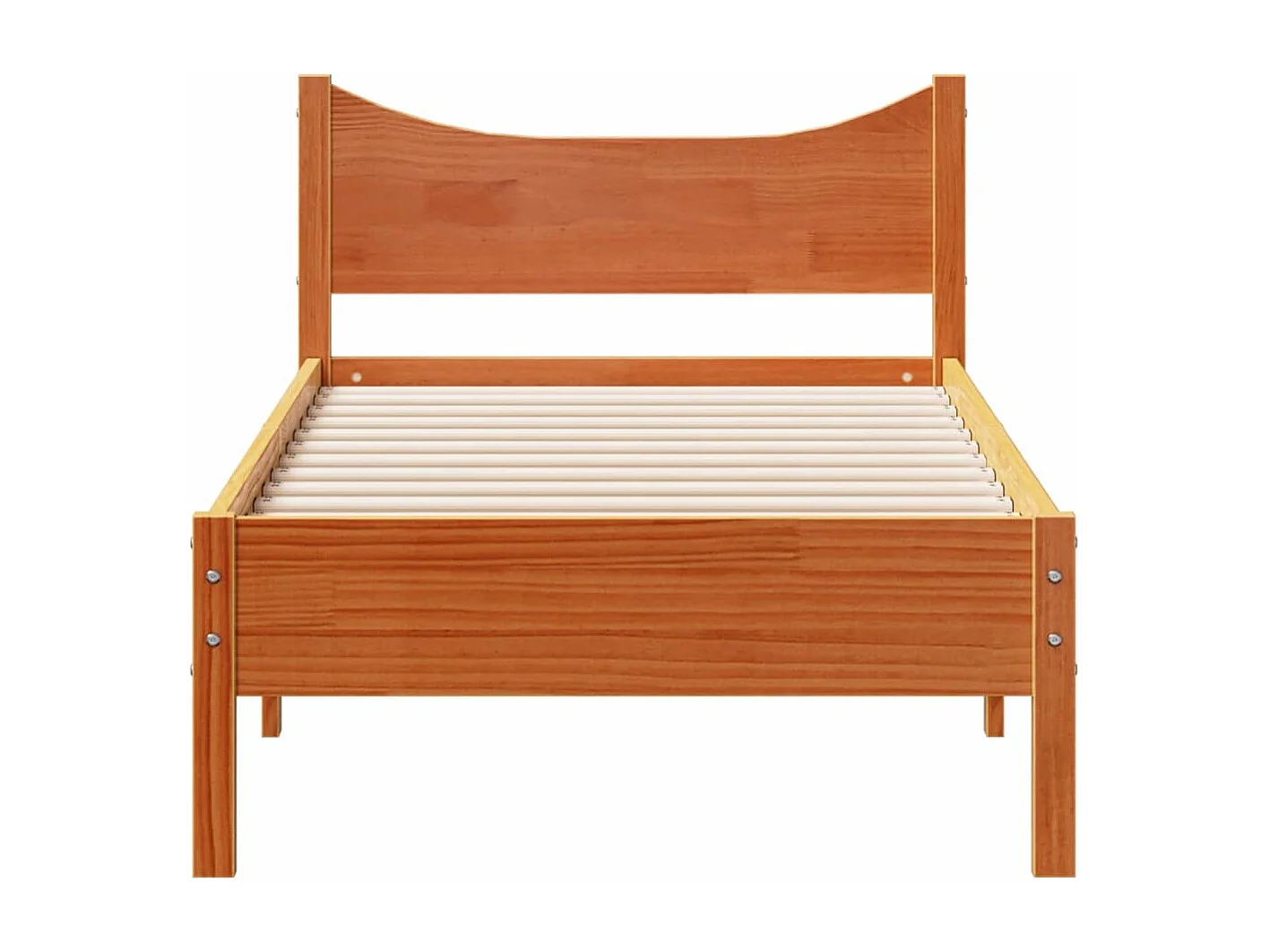 Cadre de lit marron 90x190 bois de pin massif