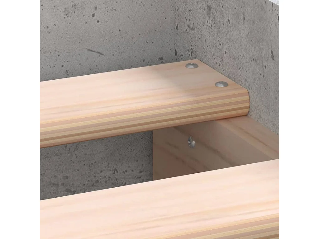 Cadre de lit gris béton 100x200 bois d'ingénierie