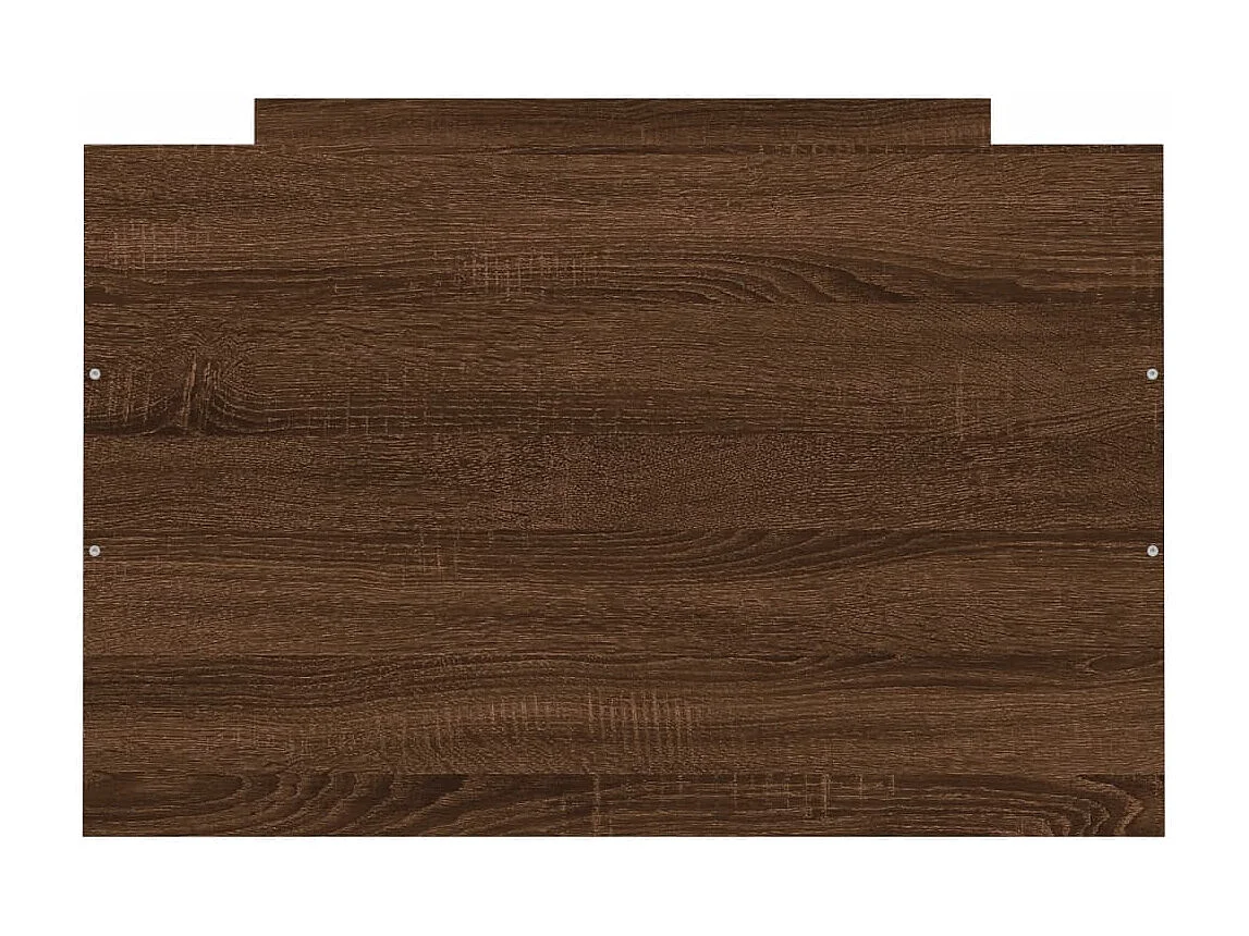 Cadre de lit tête de lit et pied de lit chêne marron 75x190