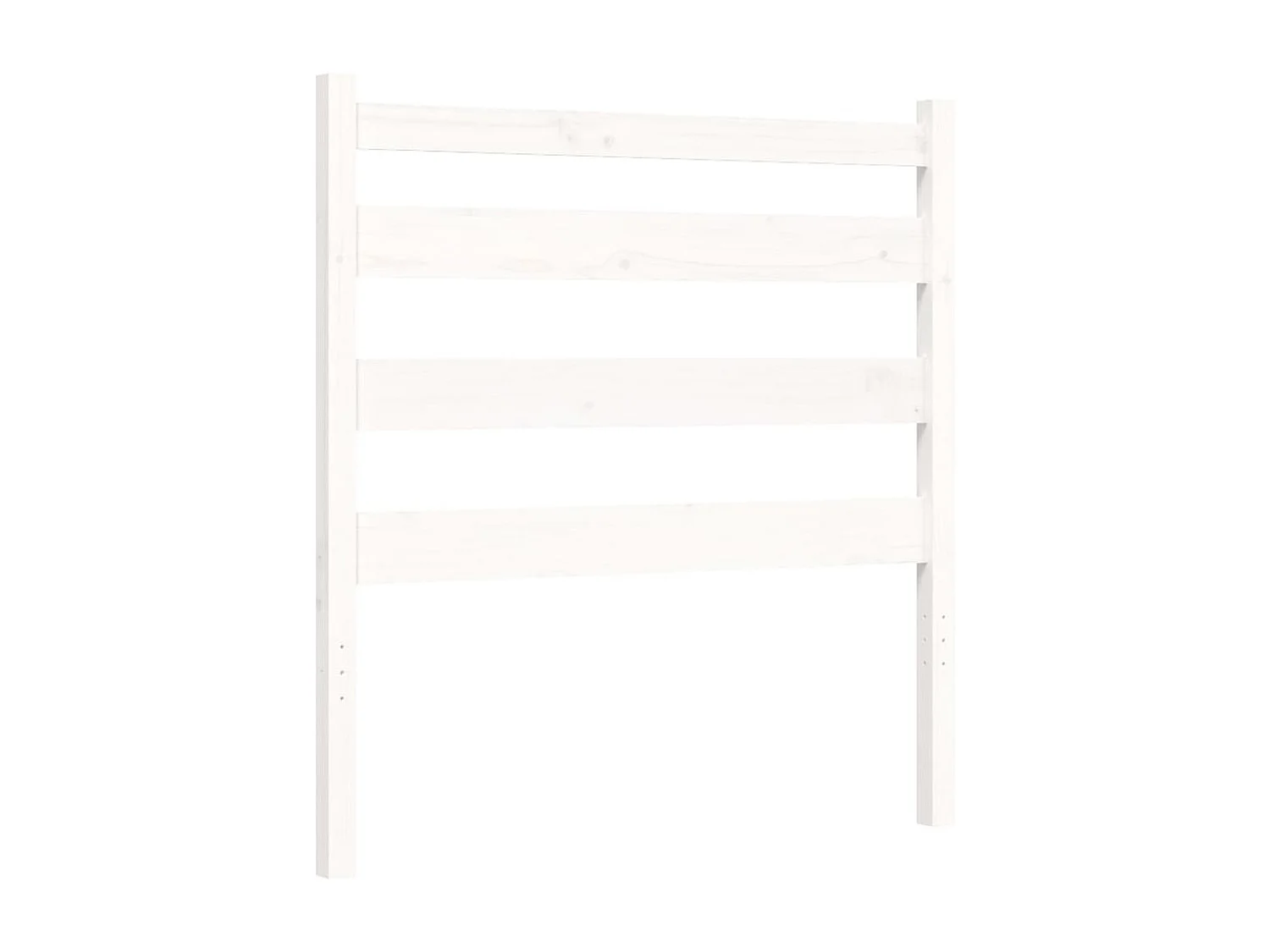 Cadre de lit et tête de lit blanc 100x200 bois massif