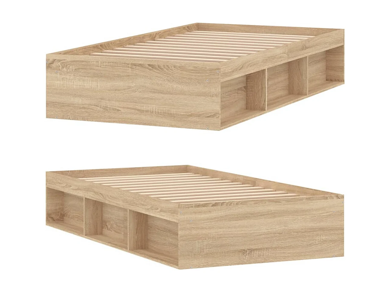 Cadre de lit chêne sonoma 100x200