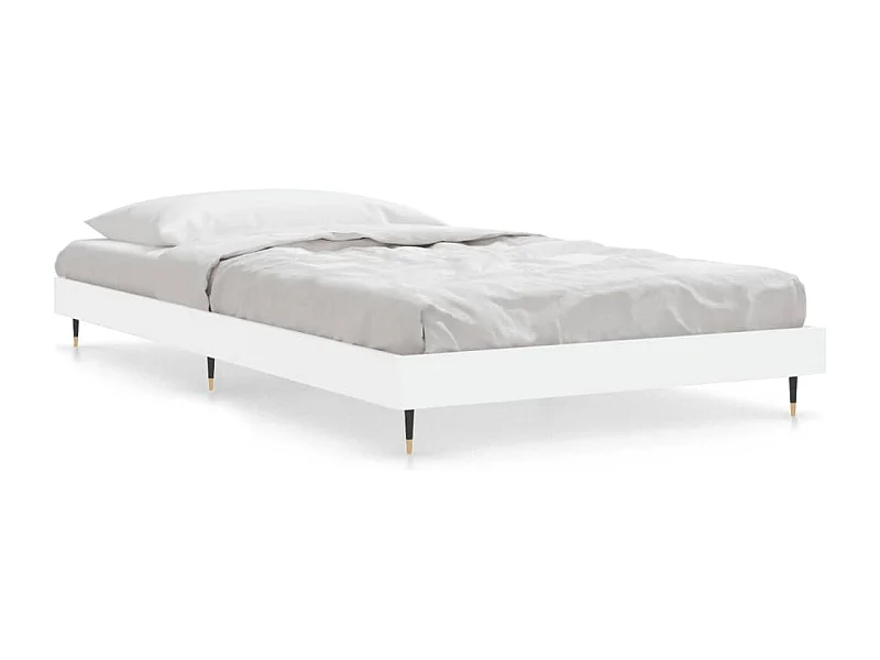 Cadre de lit blanc 90x200 bois d'ingénierie