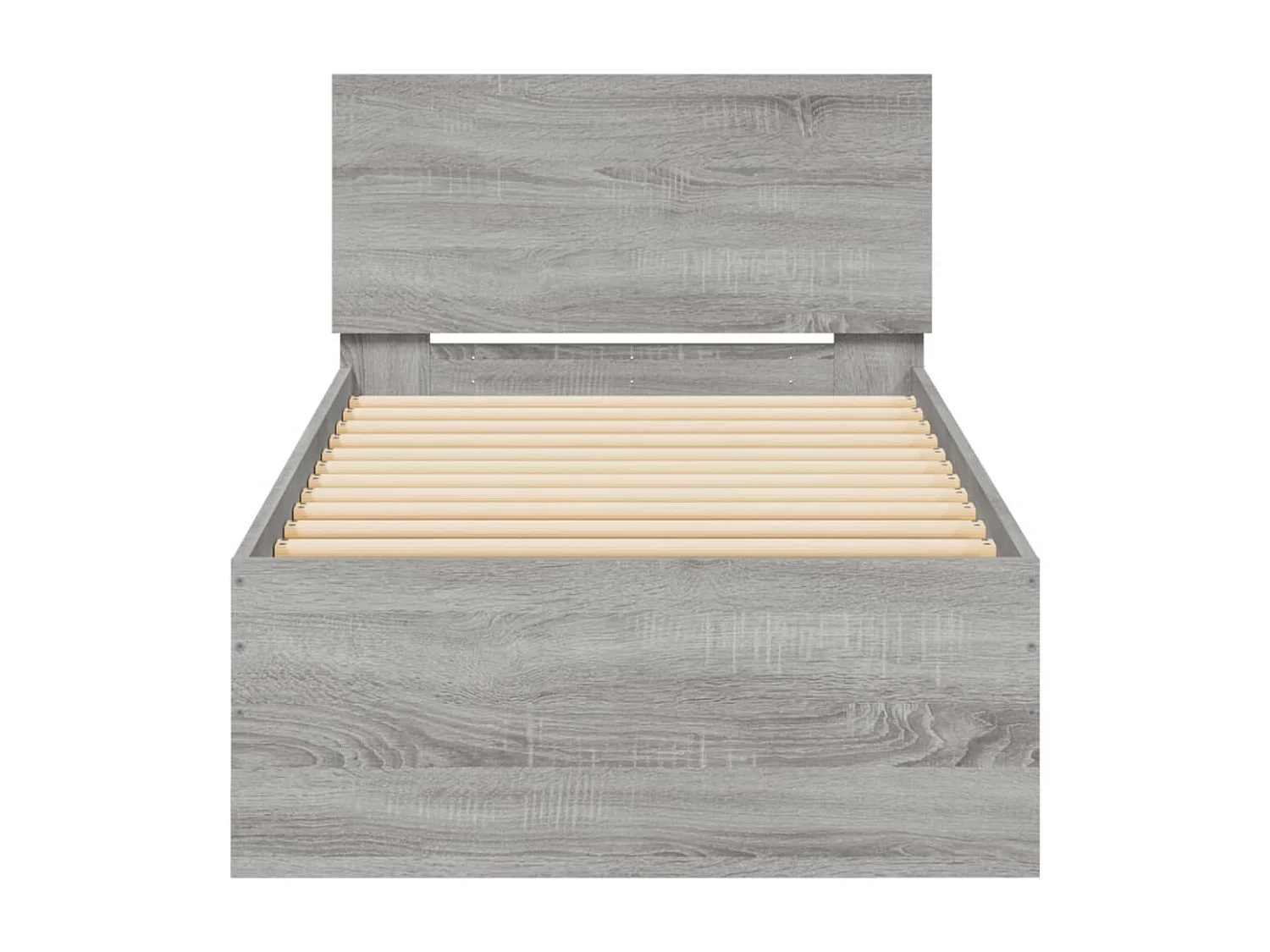 Cadre de lit avec tête de lit sonoma gris 90x200