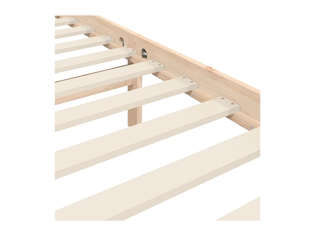 Cadre de lit avec tête de lit 90x200 bois massif