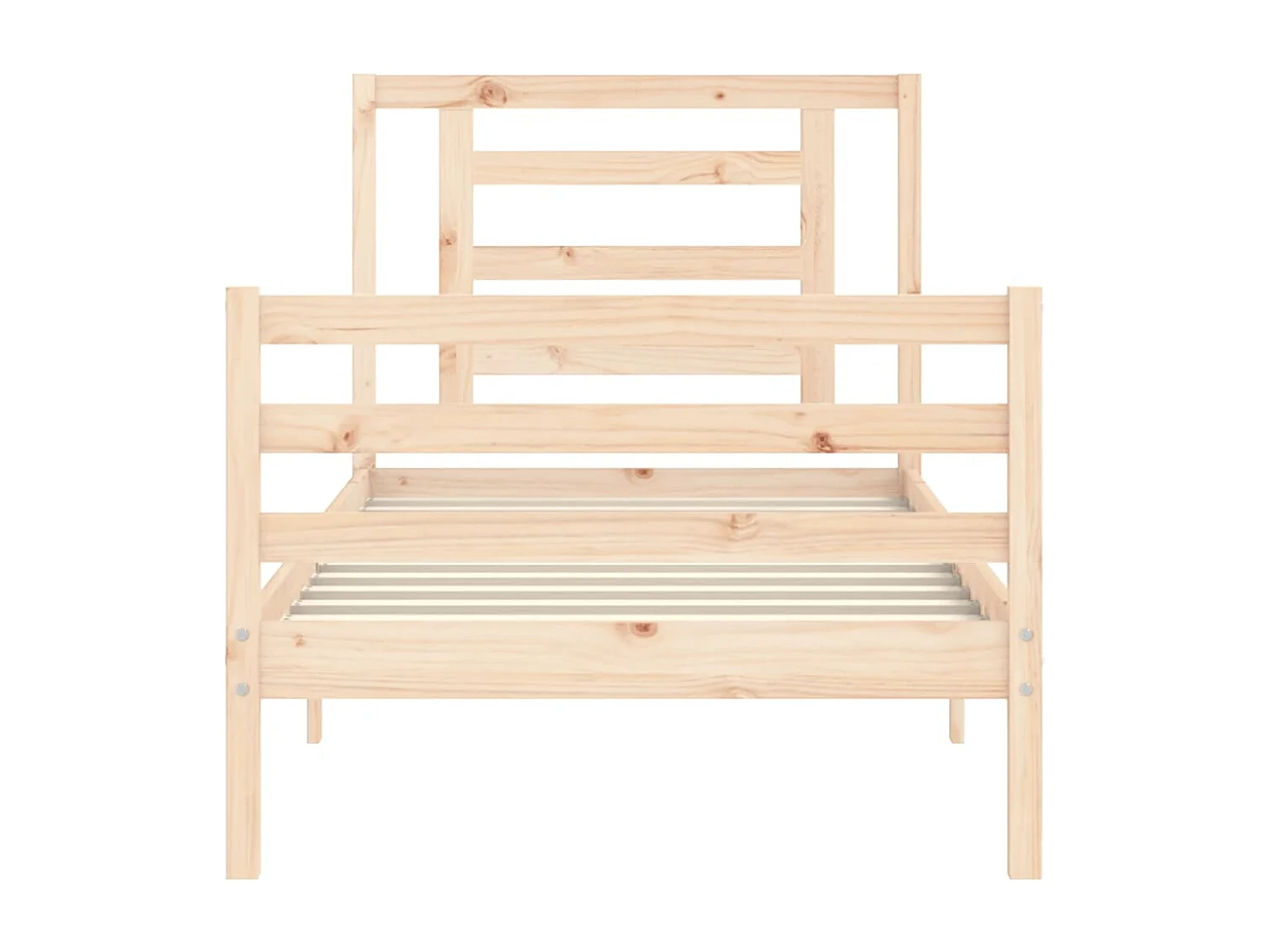 Cadre de lit avec tête de lit 90x200 bois massif