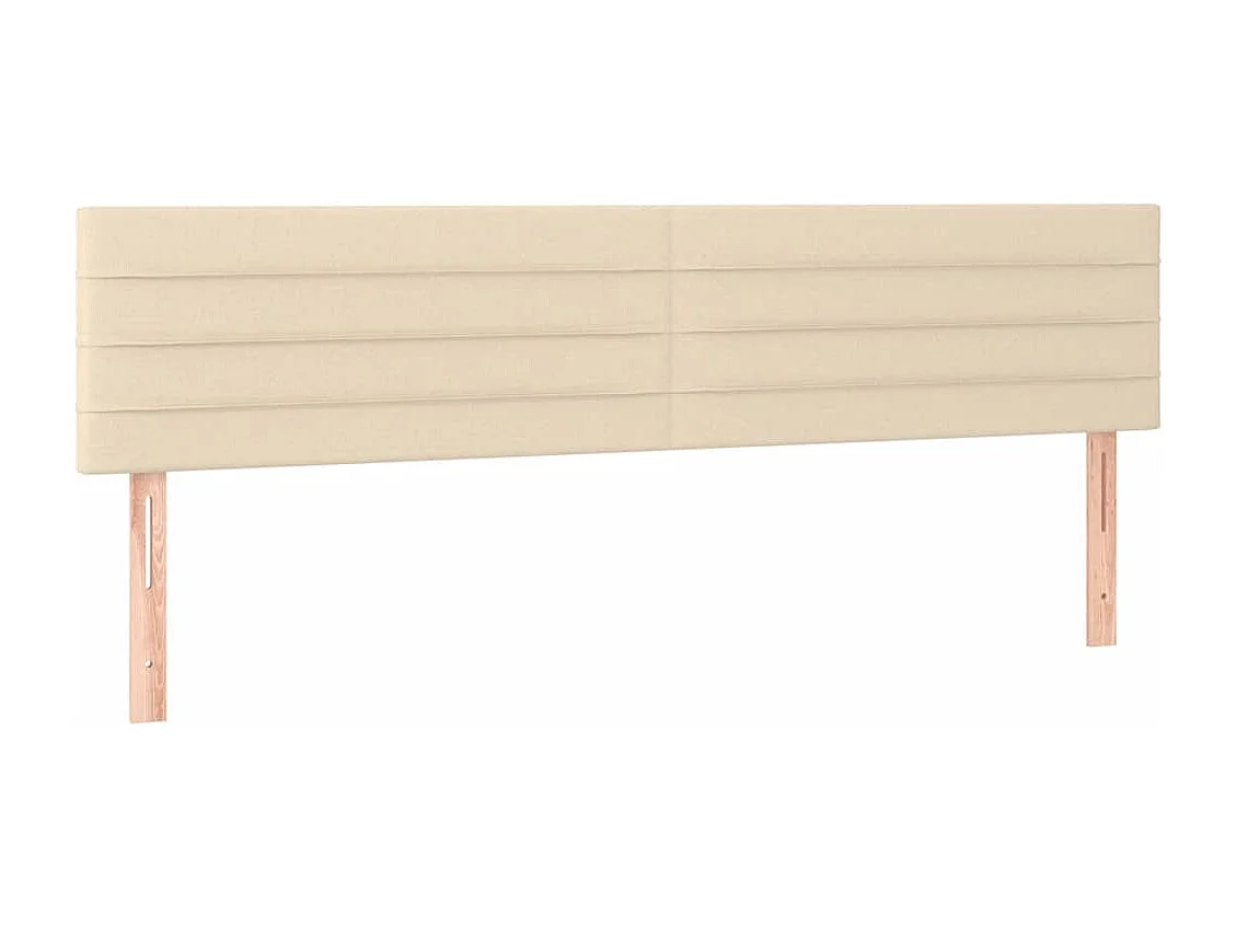 Cadre de lit avec tête de lit crème 120x190 tissu