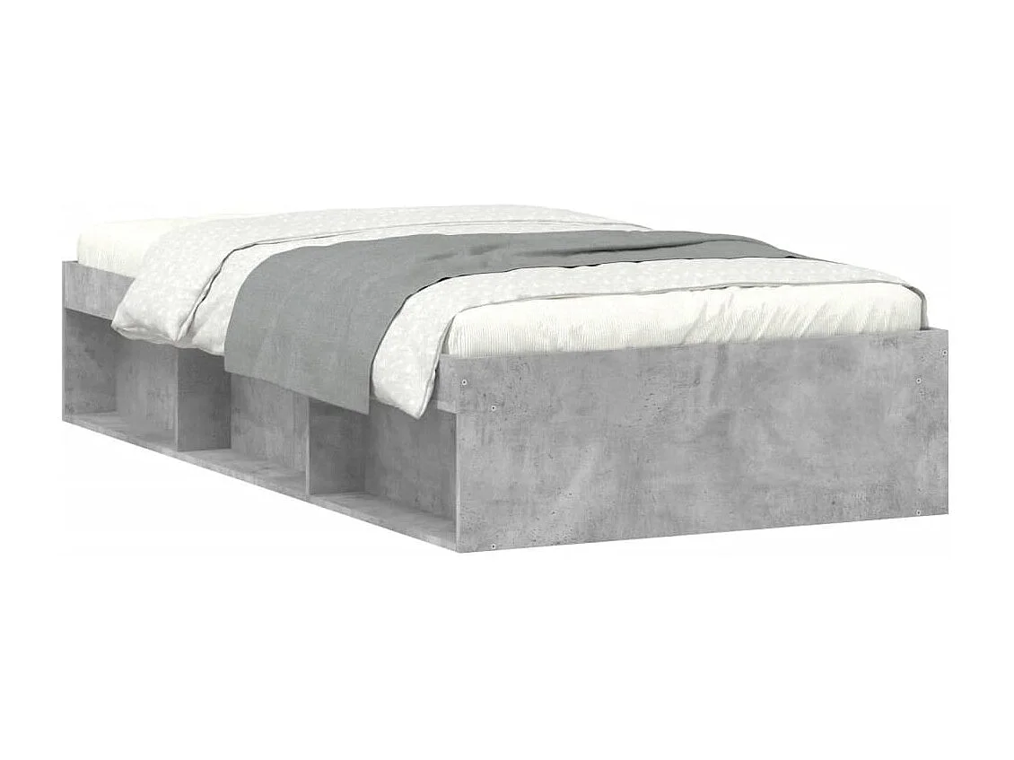 vidaXL Estructura de cama gris hormigón 90x190 cm